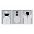 Kit 3 Quadros Decorativos Formas Abstratas Linhas Preto E Branco - Imagem 1