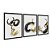 Kit 3 Quadros Decorativos Abstrato Pinceladas De Tinta Dourado E Preto - Imagem 4