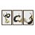 Kit 3 Quadros Decorativos Abstrato Pinceladas De Tinta Dourado E Preto - Imagem 5