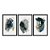 Kit 3 Quadros Decorativos Abstrato Pinceladas De Tint Tons De Cinza E Dourado - Imagem 3