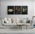 Kit 3 Quadros Decorativos Flores Douradas Fundo Preto Morderno - Imagem 8