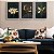 Kit 3 Quadros Decorativos Flores Douradas Fundo Preto Morderno - Imagem 9