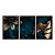 Kit 3 Quadros Decorativos Folhas Costelas De Adão Douradas Moderno - Imagem 3