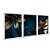 Kit 3 Quadros Decorativos Folhas Costelas De Adão Douradas Moderno - Imagem 2