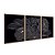 Kit 3 Quadros Decorativos Flores Cinzas Detalhes Dourados Moderno - Imagem 6