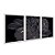Kit 3 Quadros Decorativos Flores Cinzas Detalhes Dourados Moderno - Imagem 2