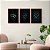 Kit 3 Quadros Decorativos Love Corações Dourados Fundo Preto - Imagem 7