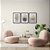 Kit 3 Quadros Decorativos Abstrato Lua Linhas Moderno Tons De Bege - Imagem 10