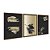Kit 3 Quadros Decorativos Costelas De Adão Douradas Fundo Preto - Imagem 6