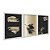 Kit 3 Quadros Decorativos Costelas De Adão Douradas Fundo Preto - Imagem 2
