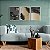 Kit 3 Quadros Decorativos Abstrato Folhas Pretas E Branca Detalhes Dourados - Imagem 8