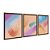 Kit 3 Quadros Decorativos Abstrato Linha Branca Fundo Colorido Efeito Pintura - Imagem 6