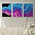 Kit 3 Quadros Decorativos Abstrato Efeito 3D Listras 3D Coloridos - Imagem 7