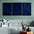 Kit 3 Quadros Decorativos Abstrato Linhas Gradiente Colorido Fundo Azul - Imagem 7
