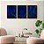 Kit 3 Quadros Decorativos Abstrato Linhas Gradiente Colorido Fundo Azul - Imagem 9