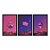 Kit 3 Quadros Decorativos Abstrato Figuras 3D Gradiente Rosa Azul - Imagem 3