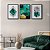 Kit 3 Quadros Decorativos Figuras Geométricas Verde Dourado Moderno - Imagem 7