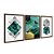 Kit 3 Quadros Decorativos Figuras Geométricas Verde Dourado Moderno - Imagem 6