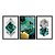 Kit 3 Quadros Decorativos Figuras Geométricas Verde Dourado Moderno - Imagem 3