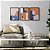 Kit 3 Quadros Decorativos Constuções Minimalista Azul Laranja Morderno - Imagem 9