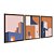 Kit 3 Quadros Decorativos Constuções Minimalista Azul Laranja Morderno - Imagem 6