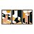 Kit 3 Quadros Decorativos Cidade Abstrata Isométrica Tons de Laranja - Imagem 5