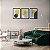 Kit 3 Quadros Decorativos Figuras Geométricas Borradas Abstrato Amarelo e Preto - Imagem 8