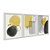 Kit 3 Quadros Decorativos Figuras Geométricas Borradas Abstrato Amarelo e Preto - Imagem 2