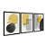 Kit 3 Quadros Decorativos Figuras Geométricas Borradas Abstrato Amarelo e Preto - Imagem 4
