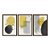 Kit 3 Quadros Decorativos Figuras Geométricas Borradas Abstrato Amarelo e Preto - Imagem 5