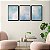 Kit 3 Quadros Decorativos Linha Flutuante Fundo De Nuvens - Imagem 7