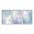 Kit 3 Quadros Decorativos Linha Flutuante Fundo De Nuvens - Imagem 1