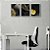 Kit 3 Quadros Decorativos Folhas Douradas Fundo Preto Moderno - Imagem 7