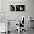 Kit 3 Quadros Decorativos Folhas Douradas Fundo Preto Moderno - Imagem 8