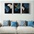 Kit 3 Quadros Decorativos Folhas Beges e Azuis Detalhes Dourados Moderno - Imagem 7