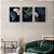 Kit 3 Quadros Decorativos Folhas Beges e Azuis Detalhes Dourados Moderno - Imagem 9