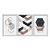 Kit 3 Quadros Decorativos Padrões Geométricos Faixas e Hexagonos - Imagem 1
