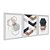 Kit 3 Quadros Decorativos Padrões Geométricos Faixas e Hexagonos - Imagem 2