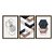 Kit 3 Quadros Decorativos Padrões Geométricos Faixas e Hexagonos - Imagem 5