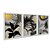 Kit 3 Quadros Decorativos Plantas Sol Amarelo Ao Fundo Detalhes Dourados Morderno - Imagem 2