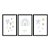 Kit 3 Quadros Decorativos Corações Estrelas Arco-Íris Tons Pasteis - Imagem 3