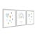 Kit 3 Quadros Decorativos Corações Estrelas Arco-Íris Tons Pasteis - Imagem 2