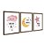 Kit 3 Quadros Decorativos Desenho Nuvem Lua Estrela Dormindo Frase Bons Sonhos - Imagem 6