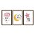 Kit 3 Quadros Decorativos Desenho Nuvem Lua Estrela Dormindo Frase Bons Sonhos - Imagem 5