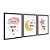 Kit 3 Quadros Decorativos Desenho Nuvem Lua Estrela Dormindo Frase Bons Sonhos - Imagem 4