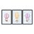 Kit 3 Quadros Decorativos Animais Em Um Balão De Ar Quente Infantil - Imagem 3