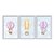 Kit 3 Quadros Decorativos Animais Em Um Balão De Ar Quente Infantil - Imagem 1