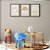 Kit 3 Quadros Decorativos Desenho Arco-Íris Núvens Unicornio Infantil Fundo Bege - Imagem 8