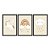 Kit 3 Quadros Decorativos Desenho Arco-Íris Núvens Unicornio Infantil Fundo Bege - Imagem 3
