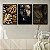 Kit 3 Quadros Decorativos Mulher Negra Com Rosto Dourado Folhas Douradas Abstrato - Imagem 9
